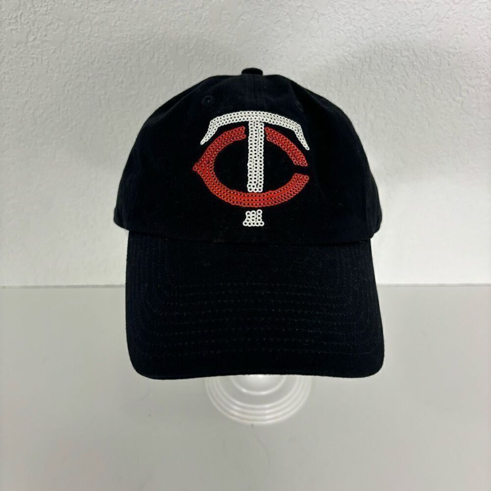 VS Pink Minnesota Twins TC Navy Blue Sequins Logo Baseball Hat